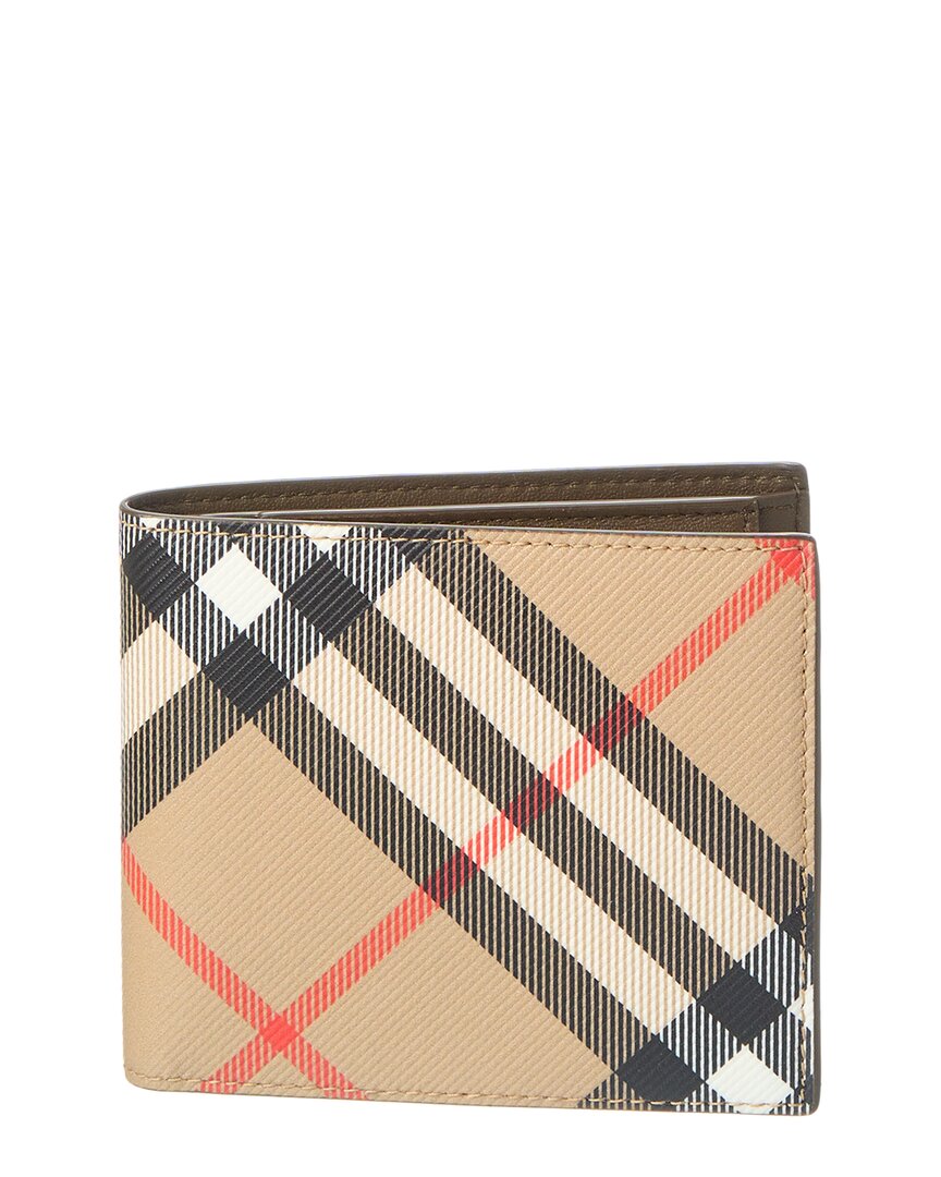 Burberry Vintage Check E-Canvas Bifold Wallet