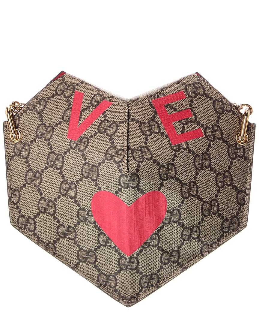 Gucci Love Gg Supreme Canvas Crossbody, Beige