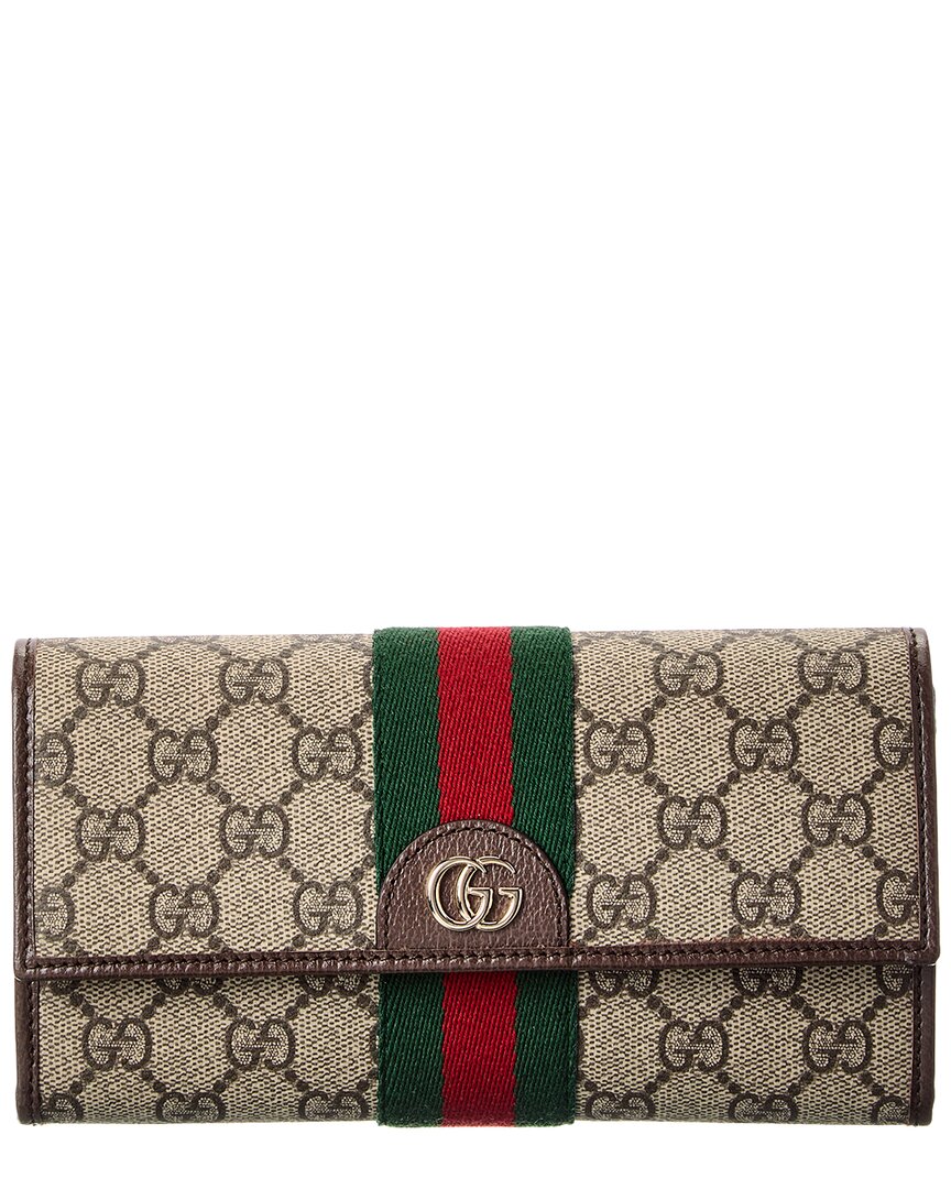 Gucci Ophidia Gg Supreme Canvas & Leather Continental Wallet