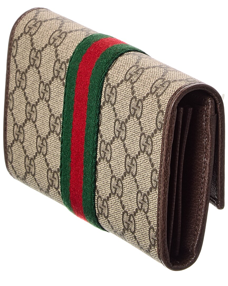 Gucci Ophidia Gg Supreme Canvas & Leather Continental Wallet