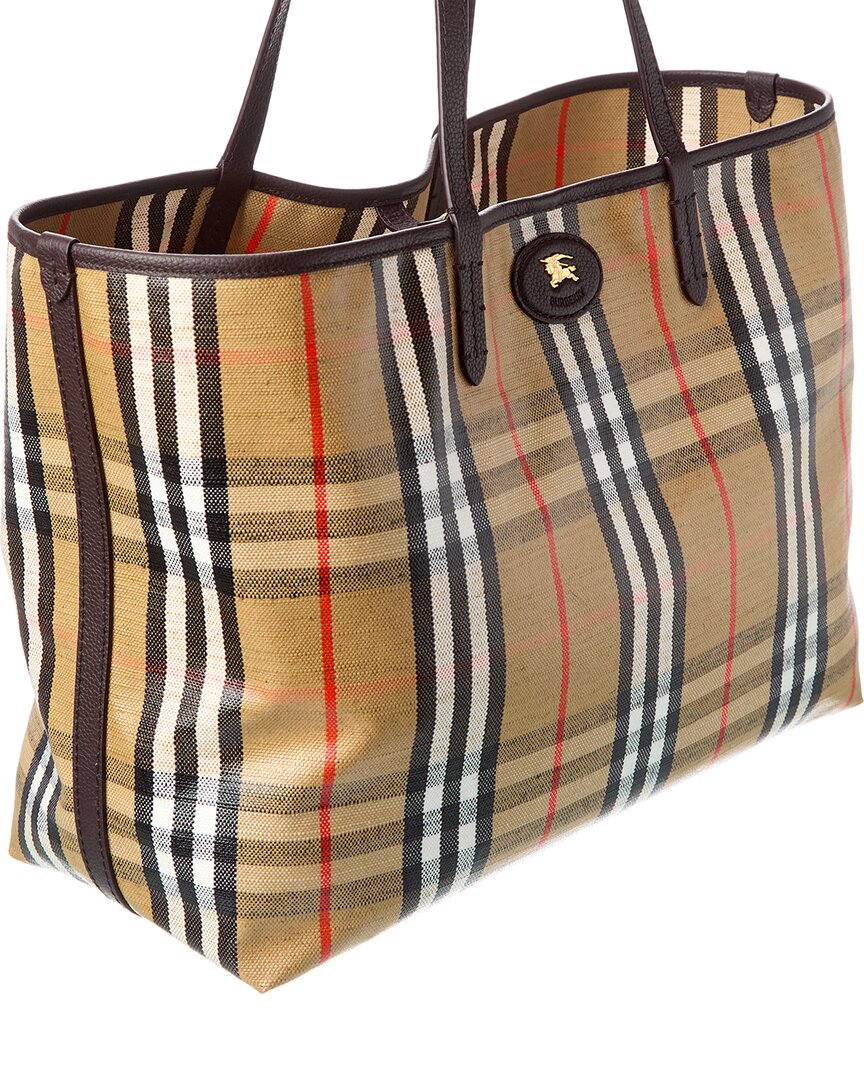 Burberry Highlands Medium Coated Canvas Tote