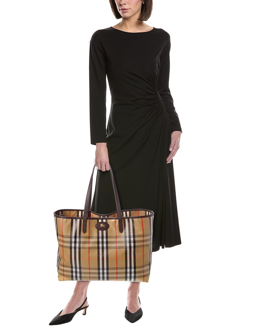 Burberry Highlands Medium Coated Canvas Tote