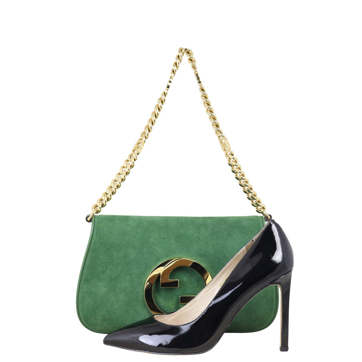 Gucci Interlocking G Blondie Crossbody Suede