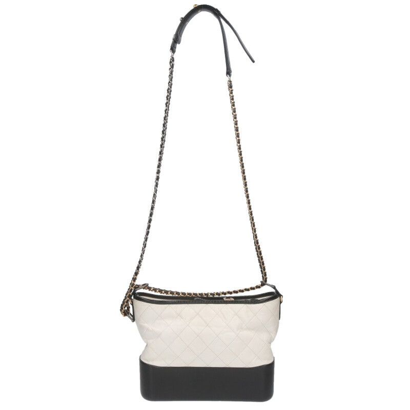 Chanel Gabrielle De Hobo Aged Calfskin Chain Shoulder Bag Women Medium