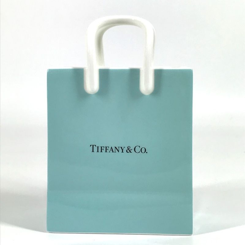 Tiffany & Co Small Bag Shopping Bag Shape Logo Ceramic Blue