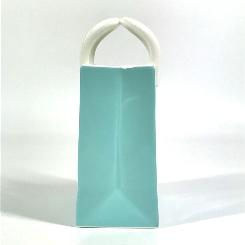 Tiffany & Co Small Bag Shopping Bag Shape Logo Ceramic Blue