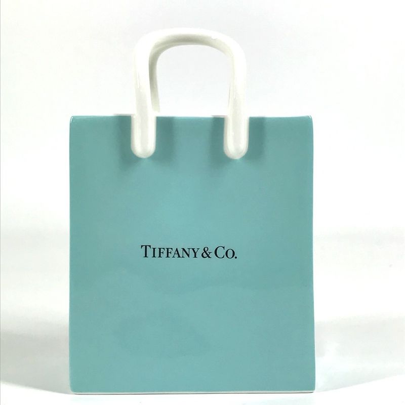 Tiffany & Co Small Bag Shopping Bag Shape Logo Ceramic Blue
