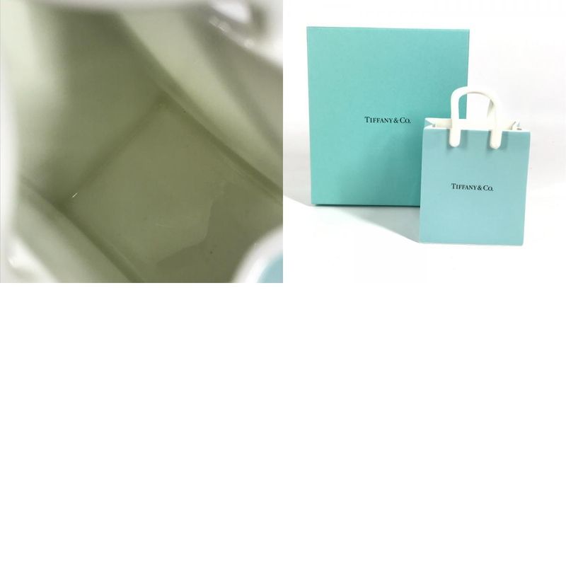 Tiffany & Co Small Bag Shopping Bag Shape Logo Ceramic Blue