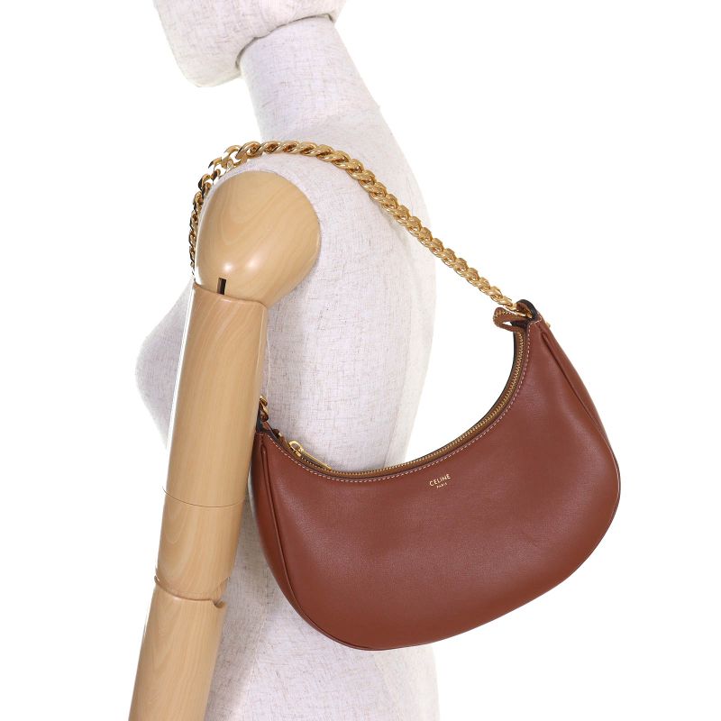 Celine 19958 Medium AVA Chain Medium Ava Leather Chain Shoulder Bag Hobo Bag