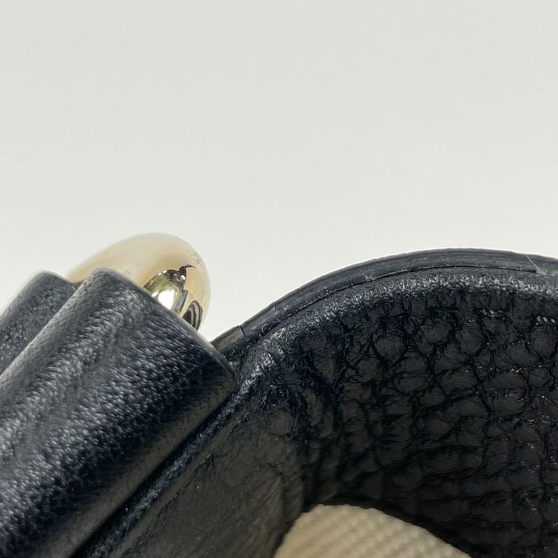 Gucci Soho Tote Bag Fringe Interlocking G Tote Leather Black