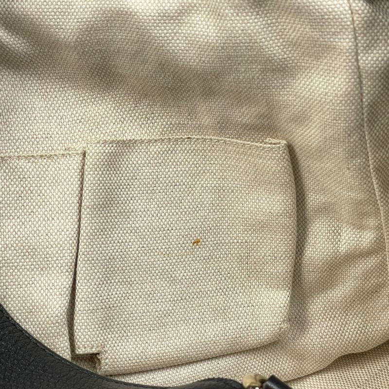 Gucci Soho Tote Bag Fringe Interlocking G Tote Leather Black