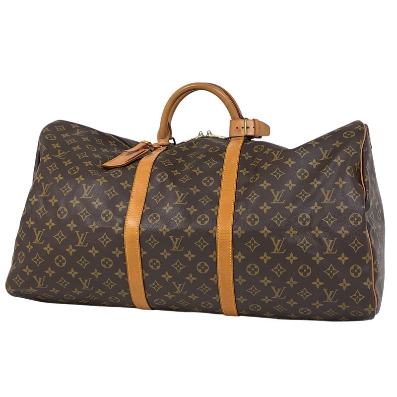 Louis Vuitton Keepall 60 Handbag Travel Business Boston Bag Monogram Brown
