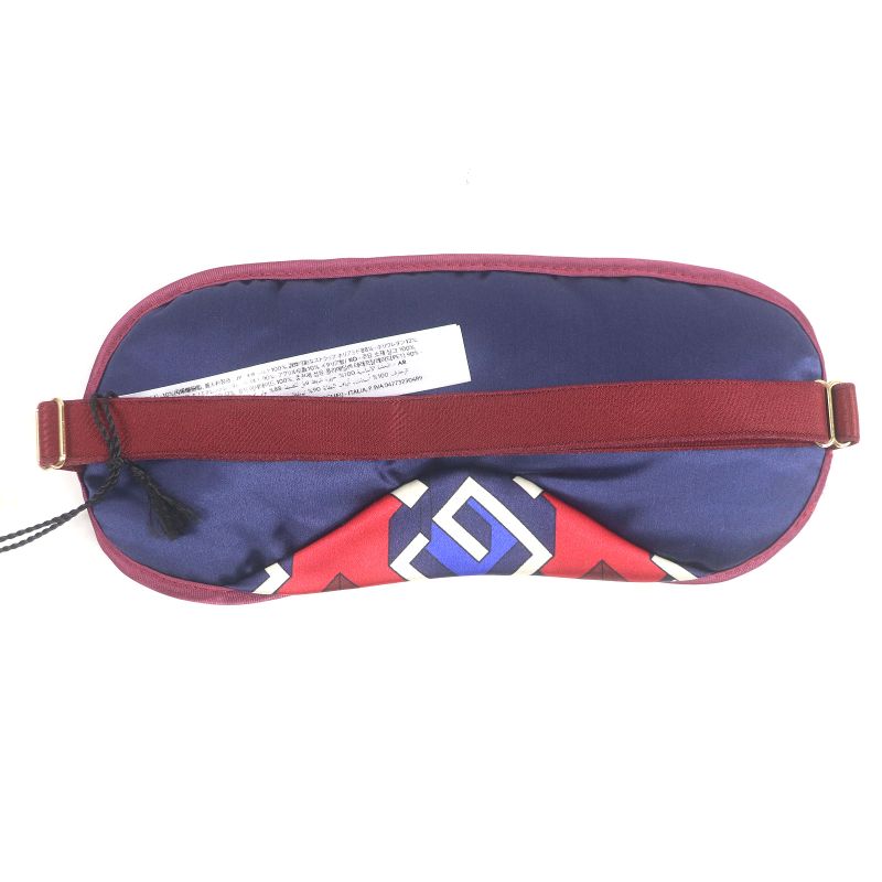 Gucci 100% Silk Geometric G Eye Mask Neck Pillow Slippers Travel Set Red