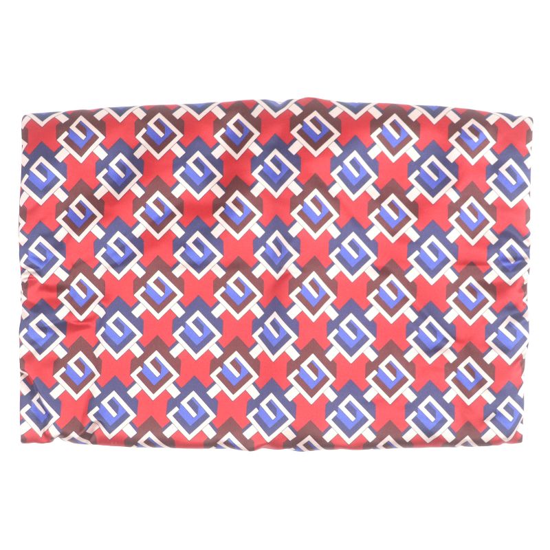 Gucci 100% Silk Geometric G Eye Mask Neck Pillow Slippers Travel Set Red