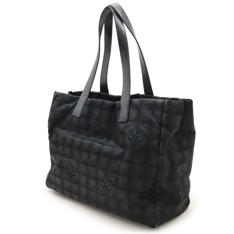 Chanel Chanel New Travel Line Tote MM Tote Bag Nylon Black