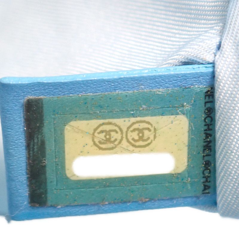 Chanel New Travel Line Tote PM Tote Bag Nylon Leather Blue Ladies