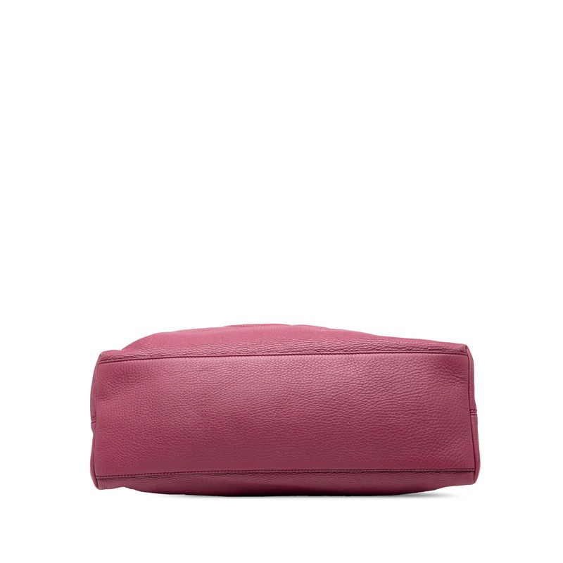 Gucci Gucci Soho Chain Tote Shoulder Bag Purple Leather