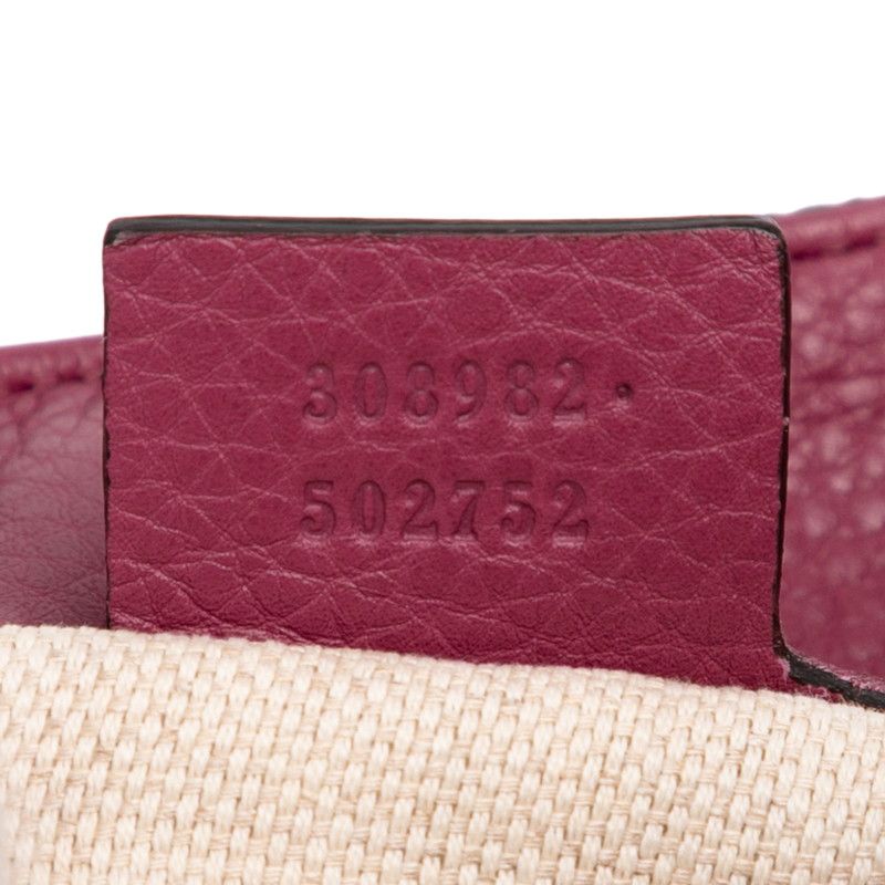 Gucci Gucci Soho Chain Tote Shoulder Bag Purple Leather