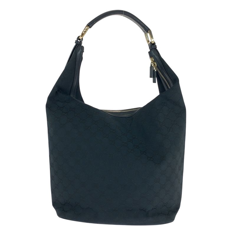 Gucci Black Gold Hardware GG Canvas 001 42870 Hobo Shoulder Bag Shoulder