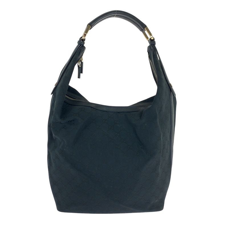 Gucci Black Gold Hardware GG Canvas 001 42870 Hobo Shoulder Bag Shoulder
