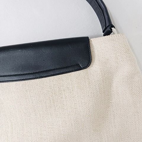 Gucci Hobo Bag Handbag One Shoulder Bag Jackie Canvas Leather Ivory Black AA