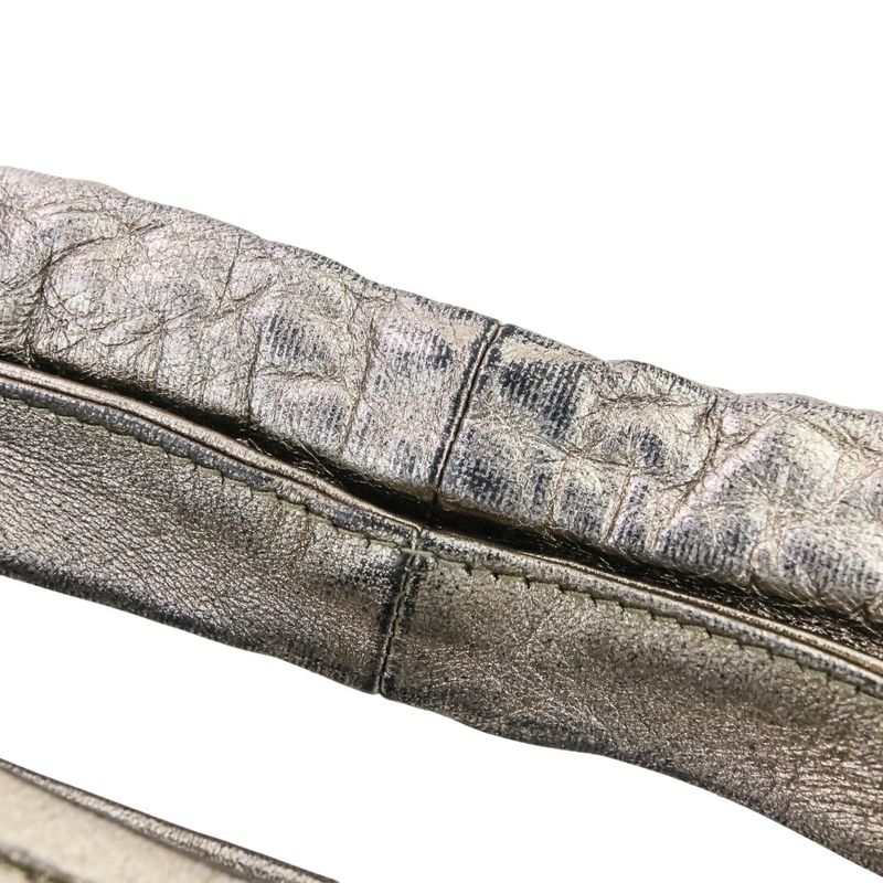 Bottega Veneta Intrecciato Leather Hobo One Shoulder Bag Metallic