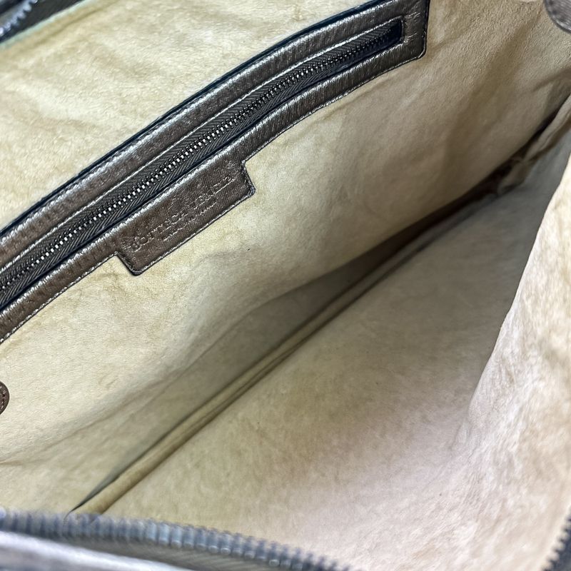 Bottega Veneta Intrecciato Leather Hobo One Shoulder Bag Metallic