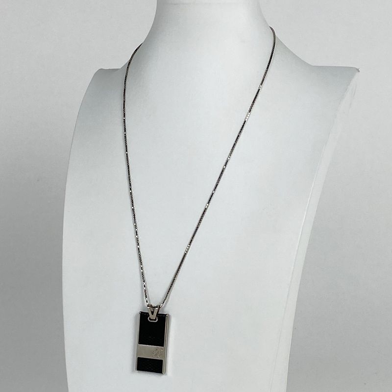 Louis Vuitton Pendentif Soho Necklace Pendant Necklace Metal Damier Graphite
