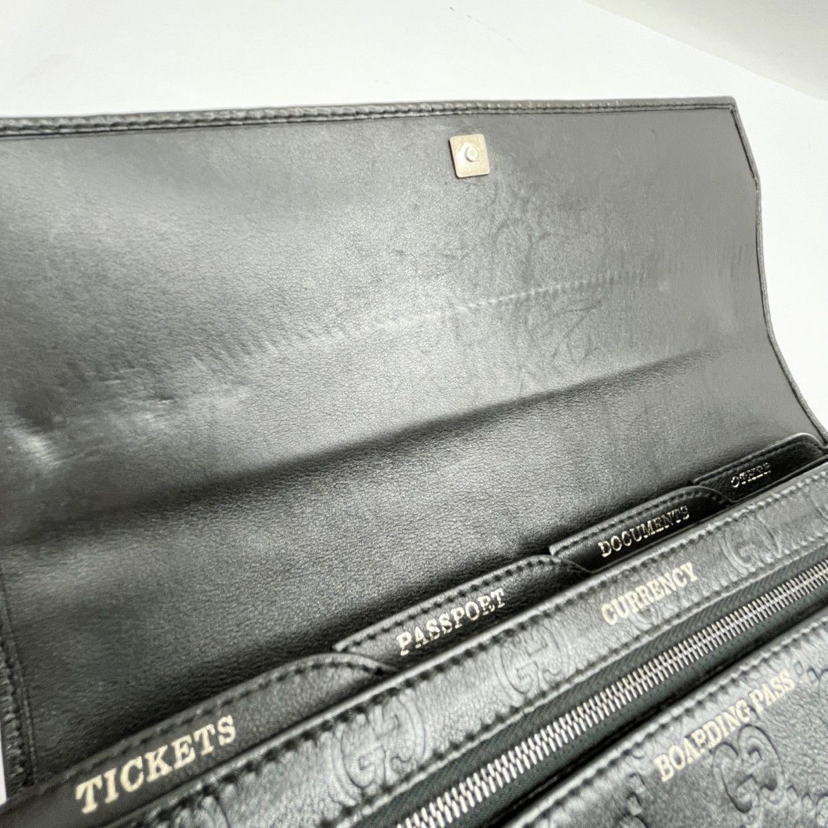 Gucci Travel Bag Clutch Bag GG Black