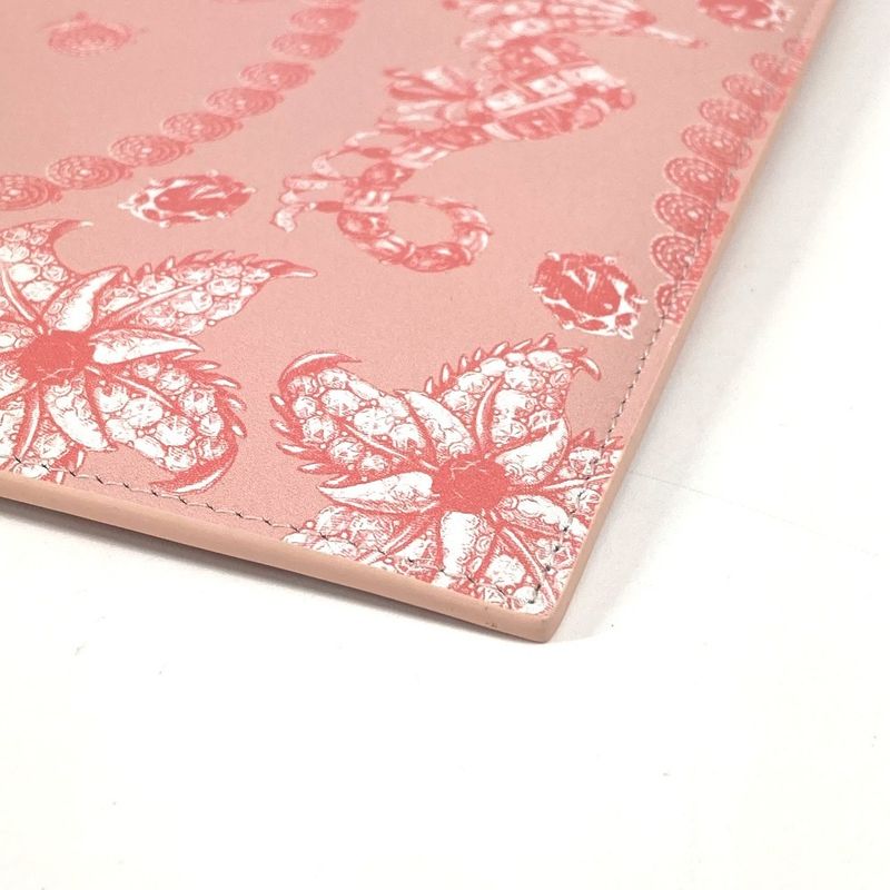 Tiffany & Co Clutch Bag Logo Leather Pink