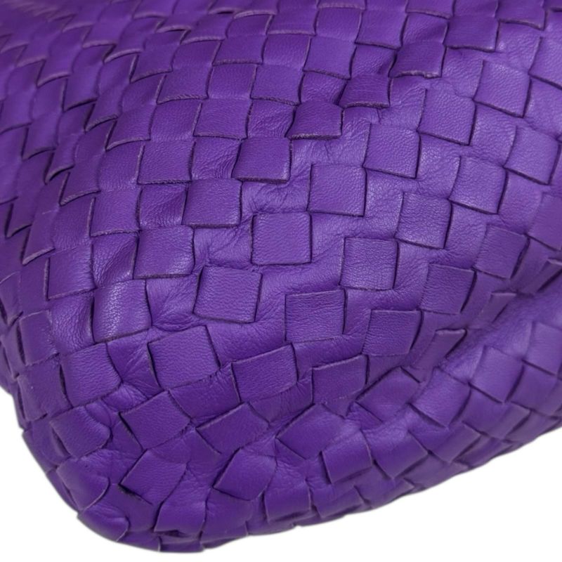 Bottega Veneta Hobo Bag Intrecciato Tote Leather Purple Women's