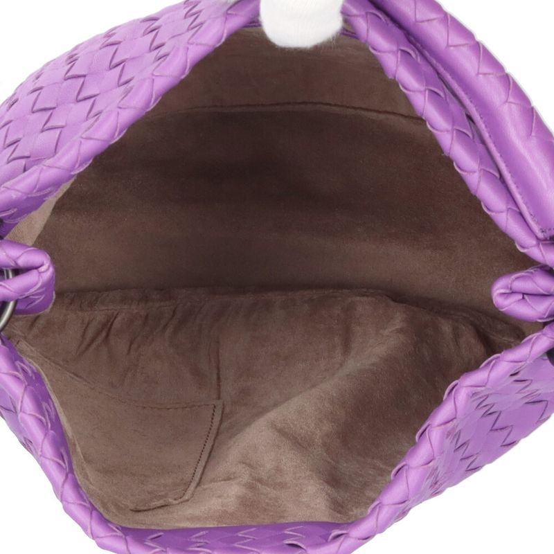 Bottega Veneta Hobo Bag Intrecciato Tote Leather Purple Women's