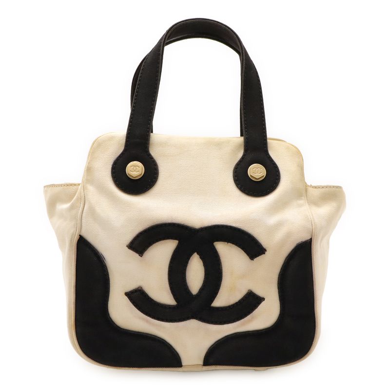 Chanel Chanel Marshmallow Bag Tote Bag Handbag Canvas Ivory White Black