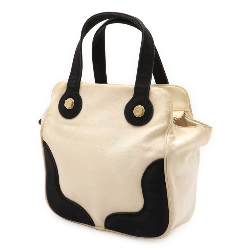 Chanel Chanel Marshmallow Bag Tote Bag Handbag Canvas Ivory White Black