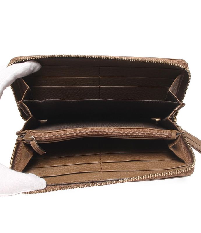 Gucci Round Zipper Long Wallet Soho 0959 Women's