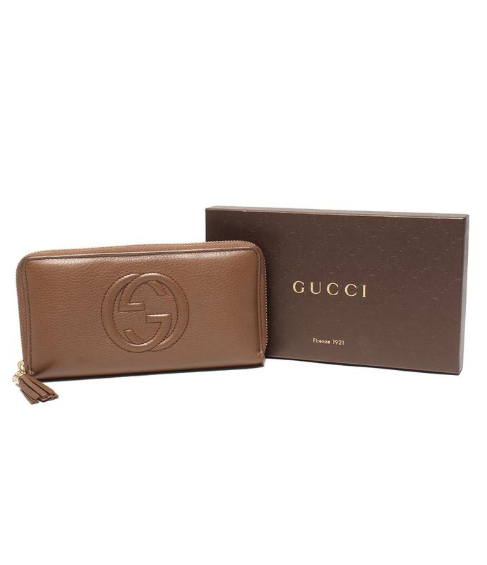 Gucci Round Zipper Long Wallet Soho 0959 Women's
