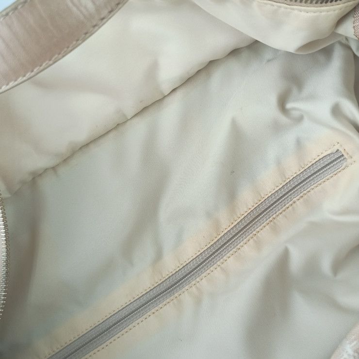 Chanel Tote New Travel Tote GM Beige Canvas Leather Ladies Shoulder Bag