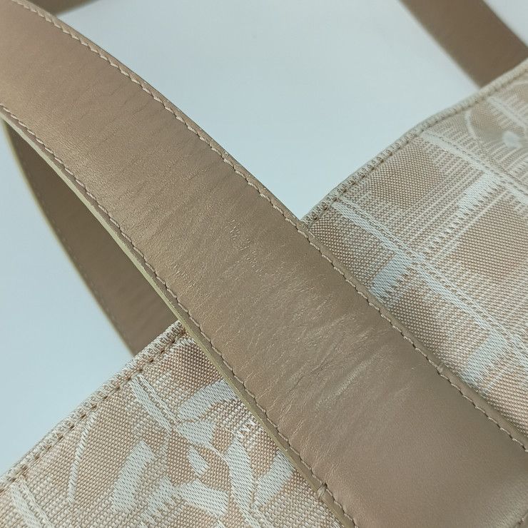 Chanel Tote New Travel Tote GM Beige Canvas Leather Ladies Shoulder Bag