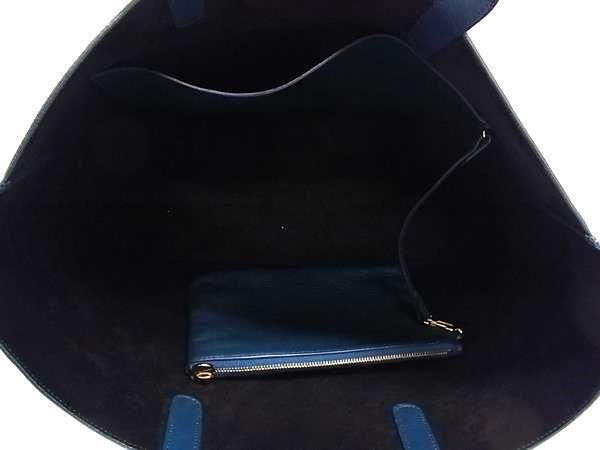 Tiffany & Co Tote Bag Blue Leather Ladies