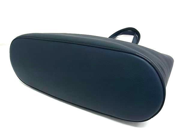 Tiffany & Co Tote Bag Blue Leather Ladies