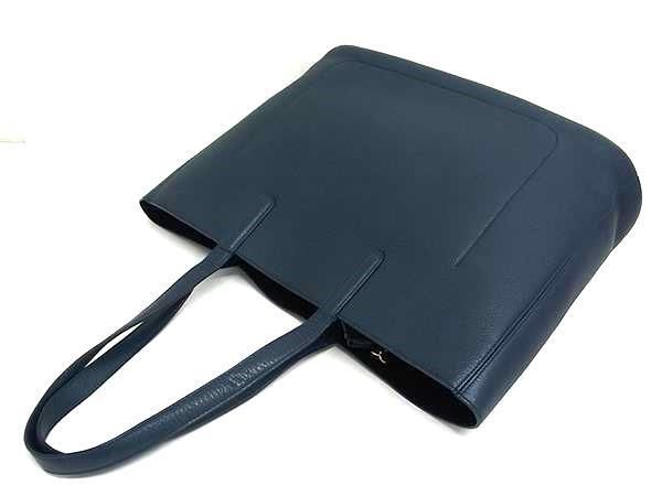 Tiffany & Co Tote Bag Blue Leather Ladies