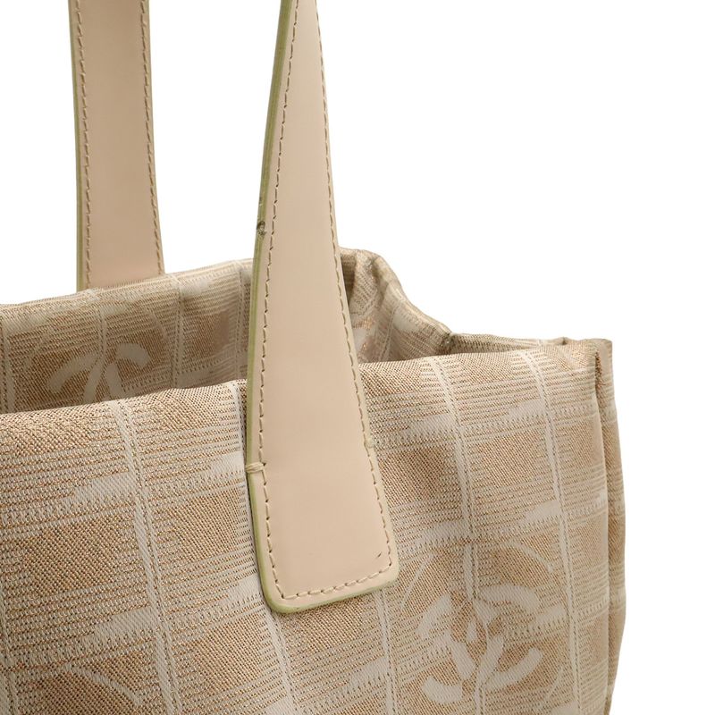 Chanel New Travel Line Tote MM Tote Bag Shoulder Bag Lame Nylon