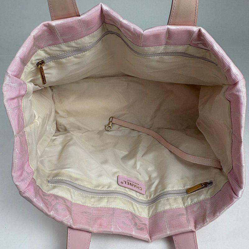 Chanel Chanel New Travel Line Tote MM Tote Nylon Jacquard