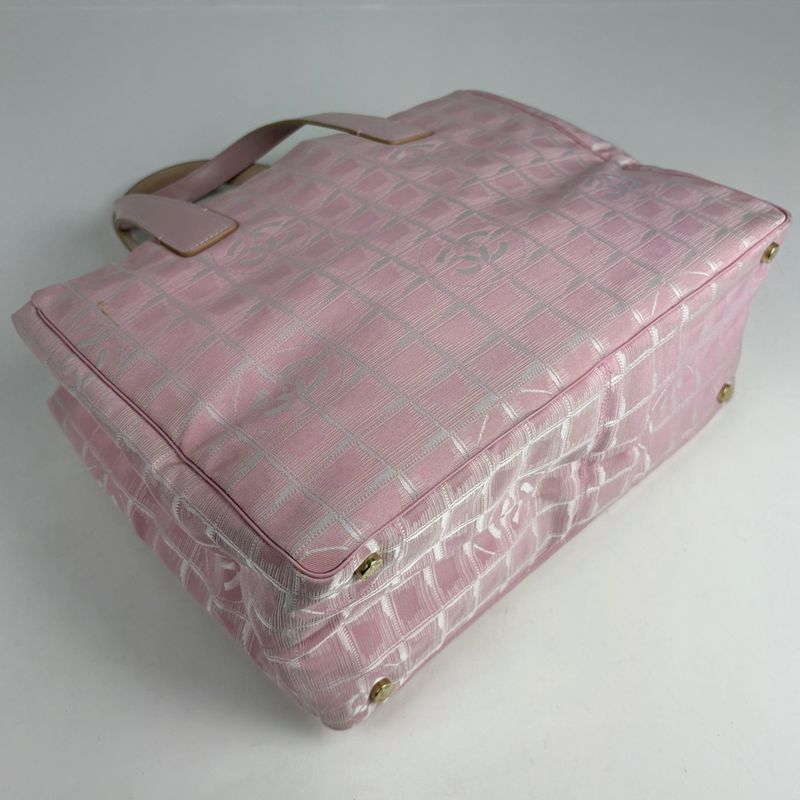 Chanel Chanel New Travel Line Tote MM Tote Nylon Jacquard