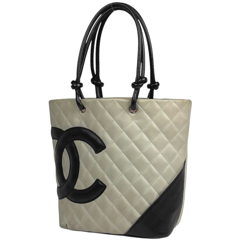 Chanel Chanel Cambon Line Medium Tote Bag Tote Leather White