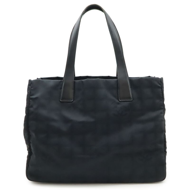 Chanel New Travel Line New Travel Line Tote MM Tote Bag Nylon Black Gold