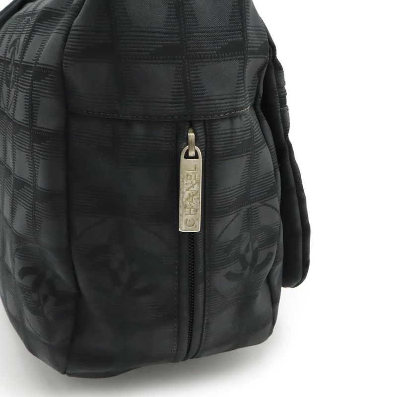 Chanel New Travel Line Messenger Bag Shoulder Bag Crossbody Nylon Jacquard