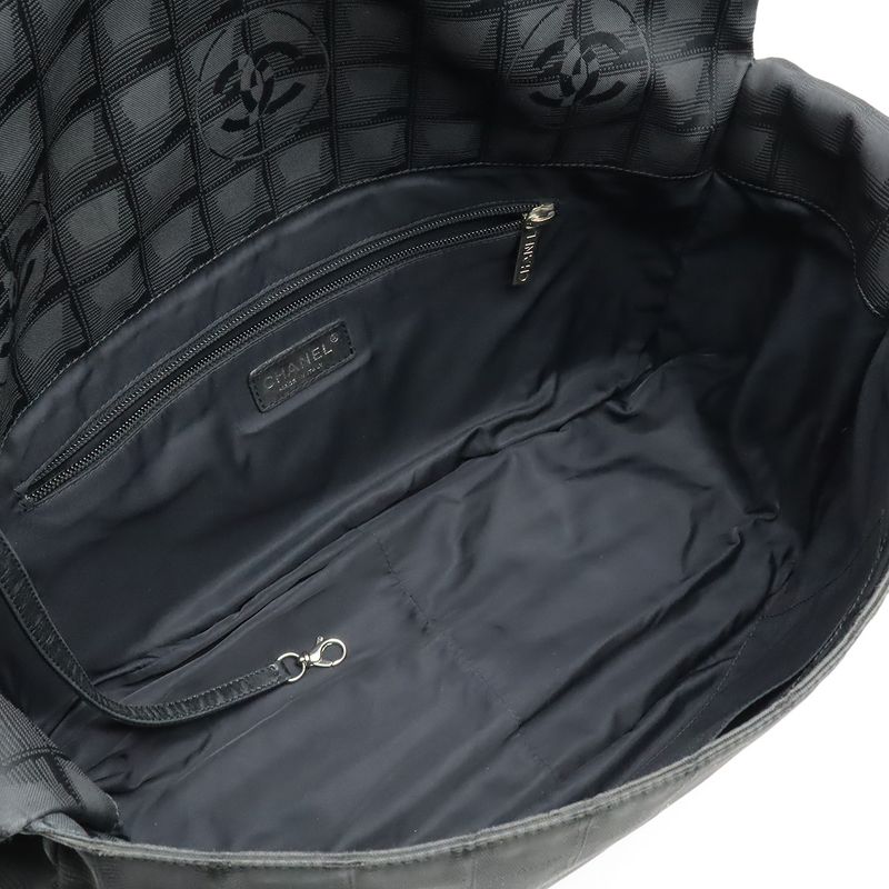 Chanel New Travel Line Messenger Bag Shoulder Bag Crossbody Nylon Jacquard