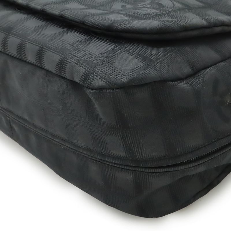 Chanel New Travel Line Messenger Bag Shoulder Bag Crossbody Nylon Jacquard