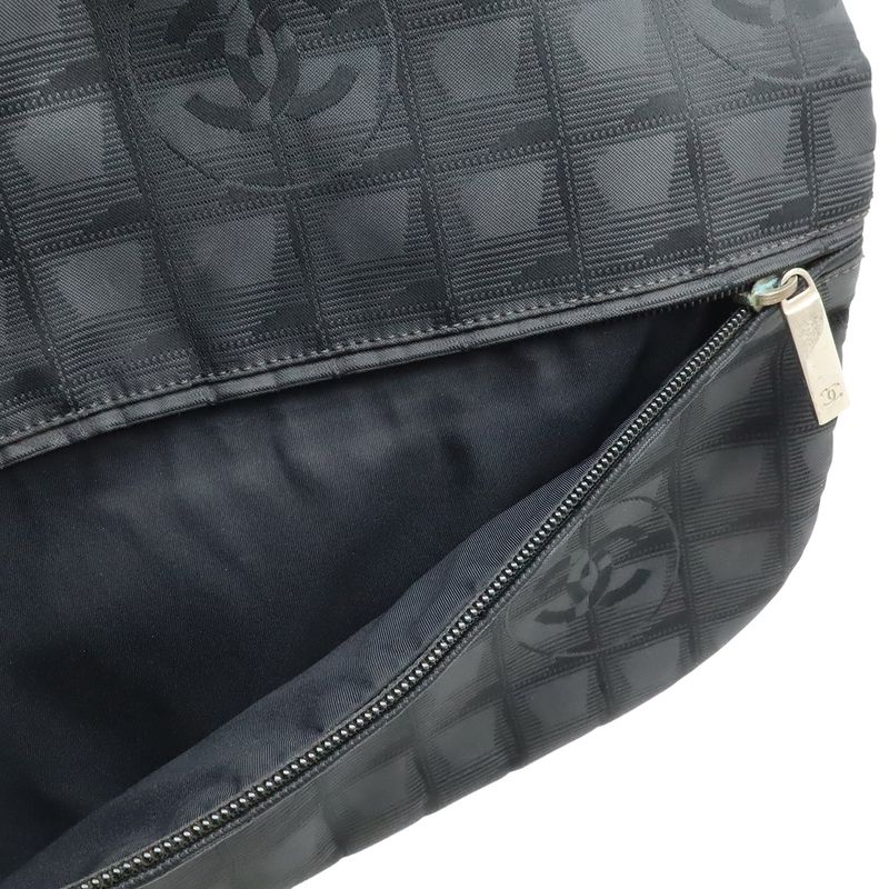 Chanel New Travel Line Messenger Bag Shoulder Bag Crossbody Nylon Jacquard